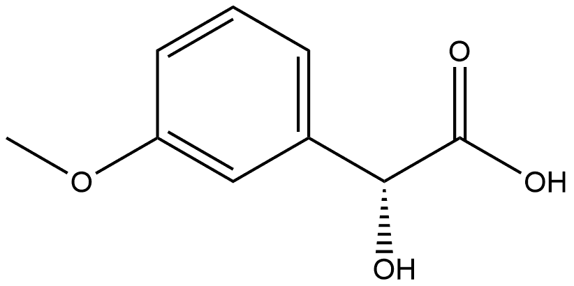 Benzeneacetic acid, α-hydroxy-3-methoxy-, (αR)- Structural