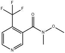 N-Methoxy-N-methyl-4-(trifluoromethyl)-3-pyridinecarboxamide Structural