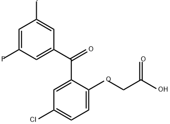 Acetic acid, 2-[4-chloro-2-(3,5-difluorobenzoyl)phenoxy]- Structural