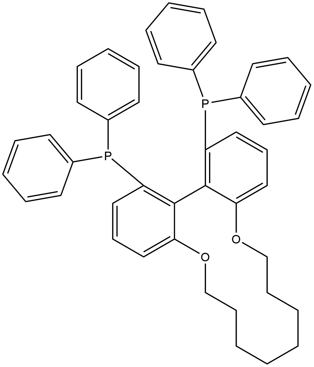 Dibenzo[b,d][1,6]dioxacyclotetradecin, 1,18-bis(diphenylphosphino)-6,7,8,9,10,11,12,13-octahydro-, (18aR)- (9CI) Structural