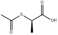 Propanoic acid, 2-(acetylthio)-, (2R)- Structural
