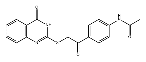 Acetamide, N-[4-[2-[(3,4-dihydro-4-oxo-2-quinazolinyl)thio]acetyl]phenyl]- Structural