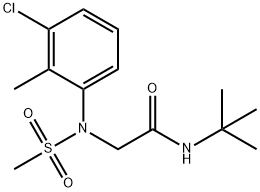 N-tert-butyl-N~2~-(3-chloro-2-methylphenyl)-N~2~-(methylsulfonyl)glycinamide Structural