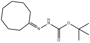 Hydrazinecarboxylic acid, 2-cyclooctylidene-, 1,1-dimethylethyl ester Structural