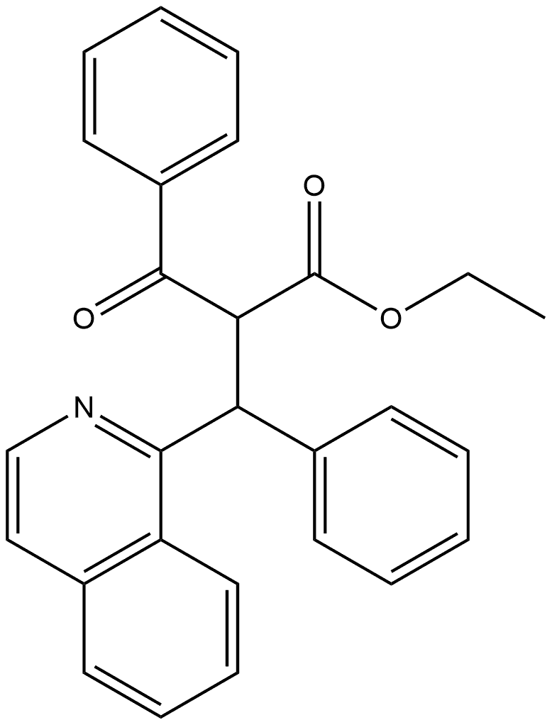 Ethyl 2-benzoyl-3-(isoquinolin-1-yl)-3-phenylpropanoate Structural