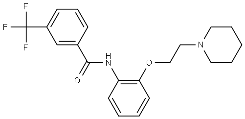 Benzamide, N-[2-[2-(1-piperidinyl)ethoxy]phenyl]-3-(trifluoromethyl)- Structural