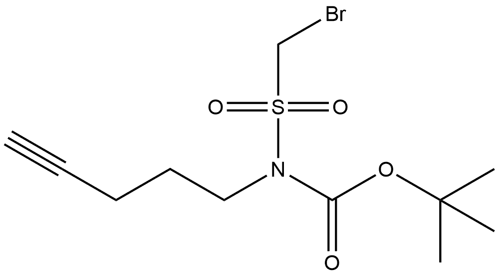 Carbamic acid, [(bromomethyl)sulfonyl]-4-pentynyl-, 1,1-dimethylethyl ester (9CI) Structural