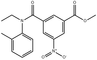 Methyl 3-[ethyl(2-methylphenyl)carbamoyl]-5-nitrobenzoate Structural