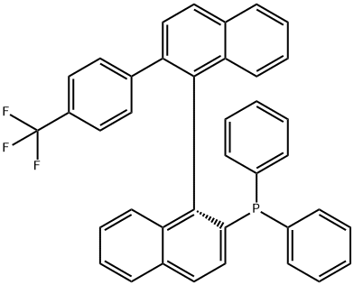 diphenyl(2'-(4-(trifluoromethyl)phenyl)-[1,1'-binaphthalen]-2-yl)phosphane Structural