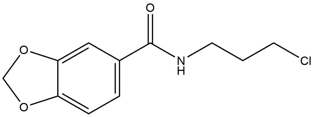 N-(3-Chloropropyl)-1,3-benzodioxole-5-carboxamide Structural