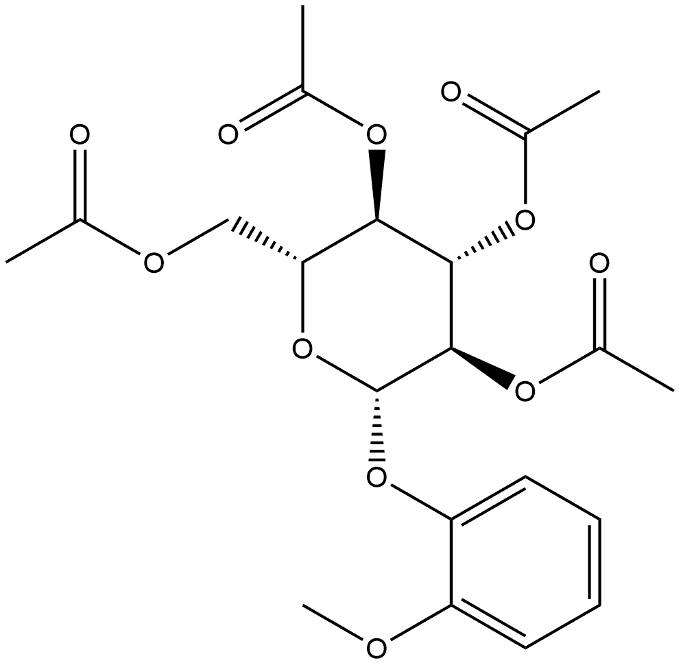 Guaiacol-2,3,4,6-tetra-O-acetyl-beta-D-glucopyranoside Structural