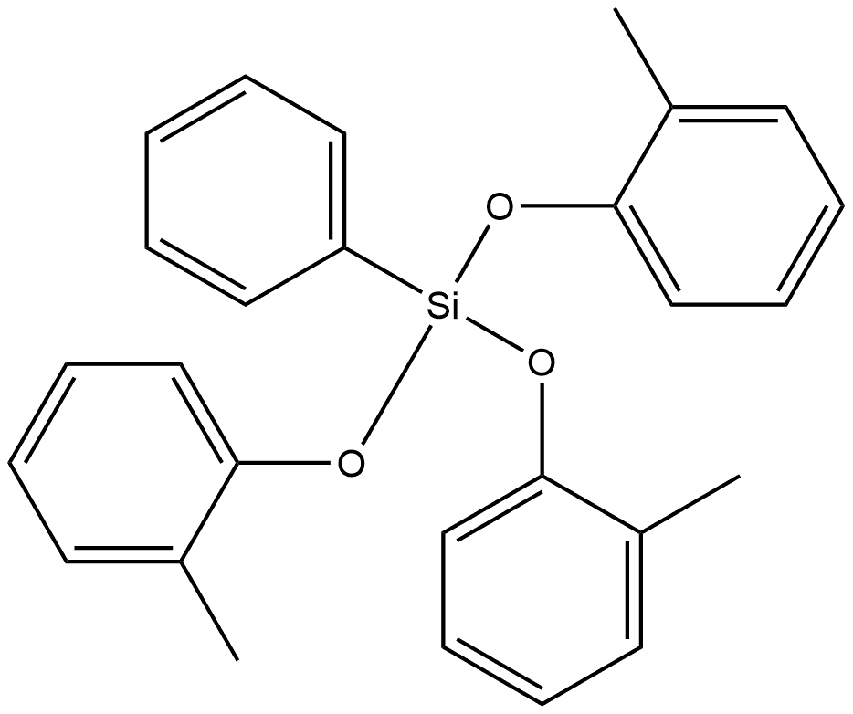 Silane, tris(2-methylphenoxy)phenyl- (9CI) Structural