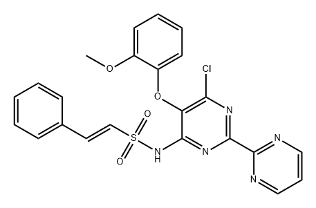 Ethenesulfonamide, N-[6-chloro-5-(2-methoxyphenoxy)[2,2'-bipyrimidin]-4-yl]-2-phenyl-, (1E)- Structural