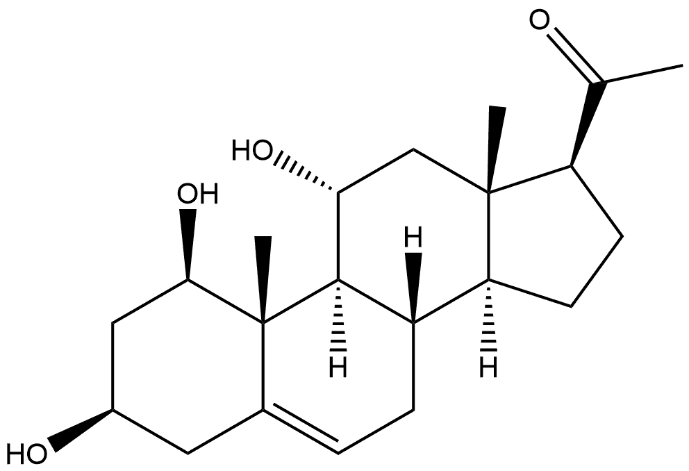 Pregn-5-en-20-one, 1,3,11-trihydroxy-, (1β,3β,11α)- (9CI) Structural