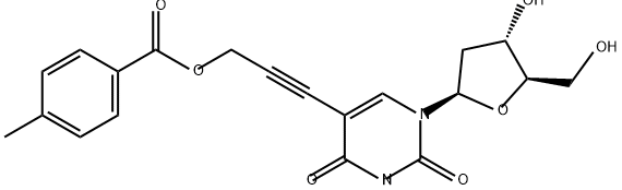 Uridine, 2'-deoxy-5-[3-[(4-methylbenzoyl)oxy]-1-propynyl]- (9CI) Structural