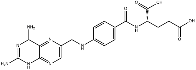 L-Glutamic acid, N-[4-[[(2,4-diamino-1,4-dihydro-6-pteridinyl)methyl]amino]benzoyl]- Structural