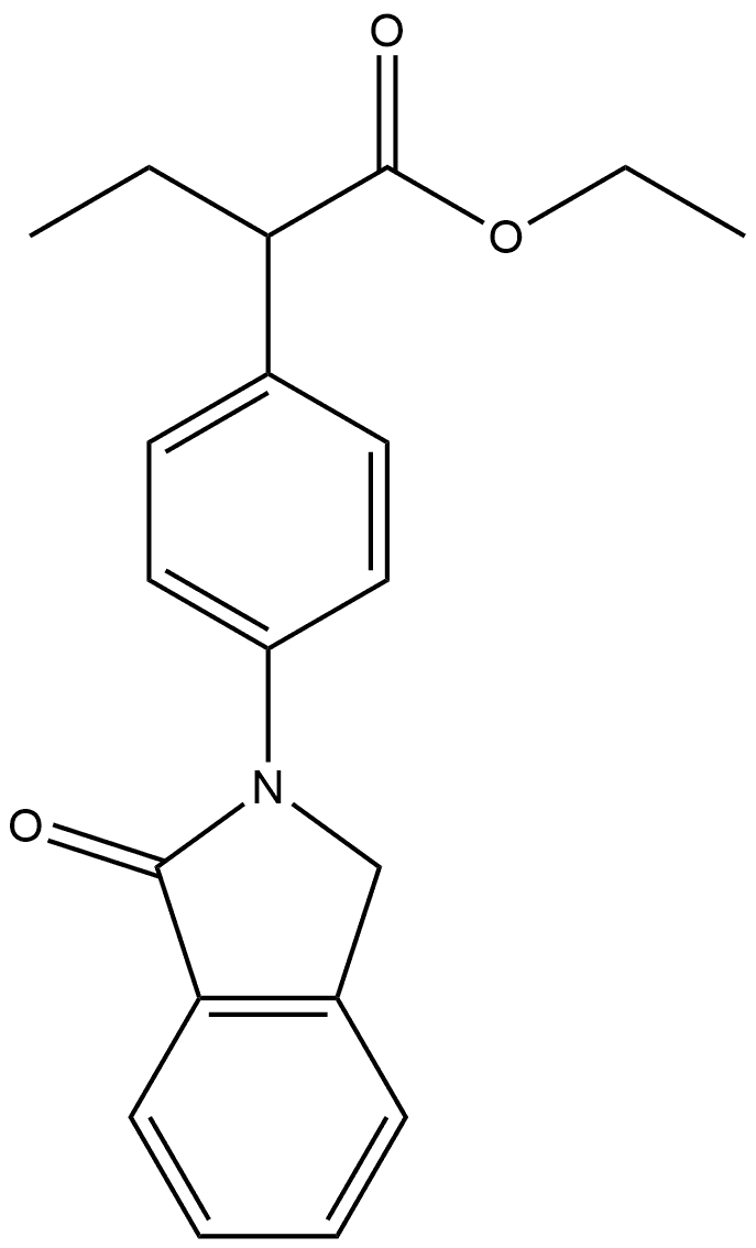 Benzeneacetic acid, 4-(1,3-dihydro-1-oxo-2H-isoindol-2-yl)-α-ethyl-, ethyl ester Structural