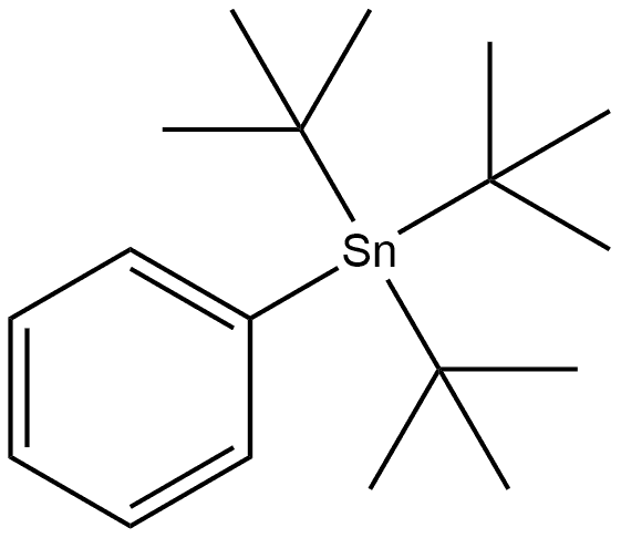 Stannane, tris(1,1-dimethylethyl)phenyl- Structural