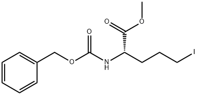 L-Norvaline, 5-iodo-N-[(phenylmethoxy)carbonyl]-, methyl ester Structural