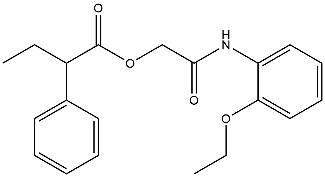 Benzeneacetic acid, α-ethyl-, 2-[(2-ethoxyphenyl)amino]-2-oxoethyl ester Structural