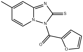 furan-2-yl-(7-methyl-2-sulfanylidene-[1,2,4]triazolo[1,5-a]pyridin-3-yl)methanone Structural