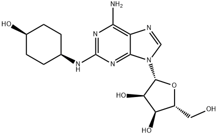 Adenosine, 2-[(cis-4-hydroxycyclohexyl)amino]- (9CI) Structural