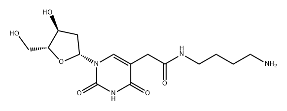 Uridine, 5-[2-[(4-aminobutyl)amino]-2-oxoethyl]-2'-deoxy- (9CI) Structural