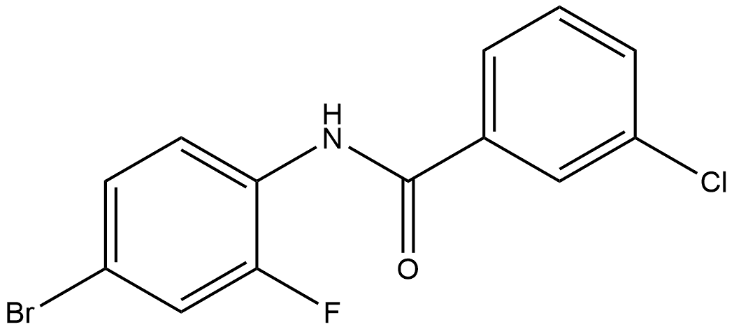 N-(4-Bromo-2-fluorophenyl)-3-chlorobenzamide Structural