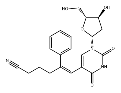 Uridine, 5-[(1Z)-5-cyano-2-phenyl-1-pentenyl]-2'-deoxy- (9CI) Structural