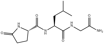Glycinamide, 5-oxo-L-prolyl-L-leucyl- (9CI) Structural