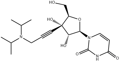 Uridine, 3'-C-[3-[bis(1-methylethyl)amino]-1-propynyl]- (9CI) Structural