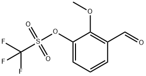 Methanesulfonic acid, 1,1,1-trifluoro-, 3-formyl-2-methoxyphenyl ester Structural