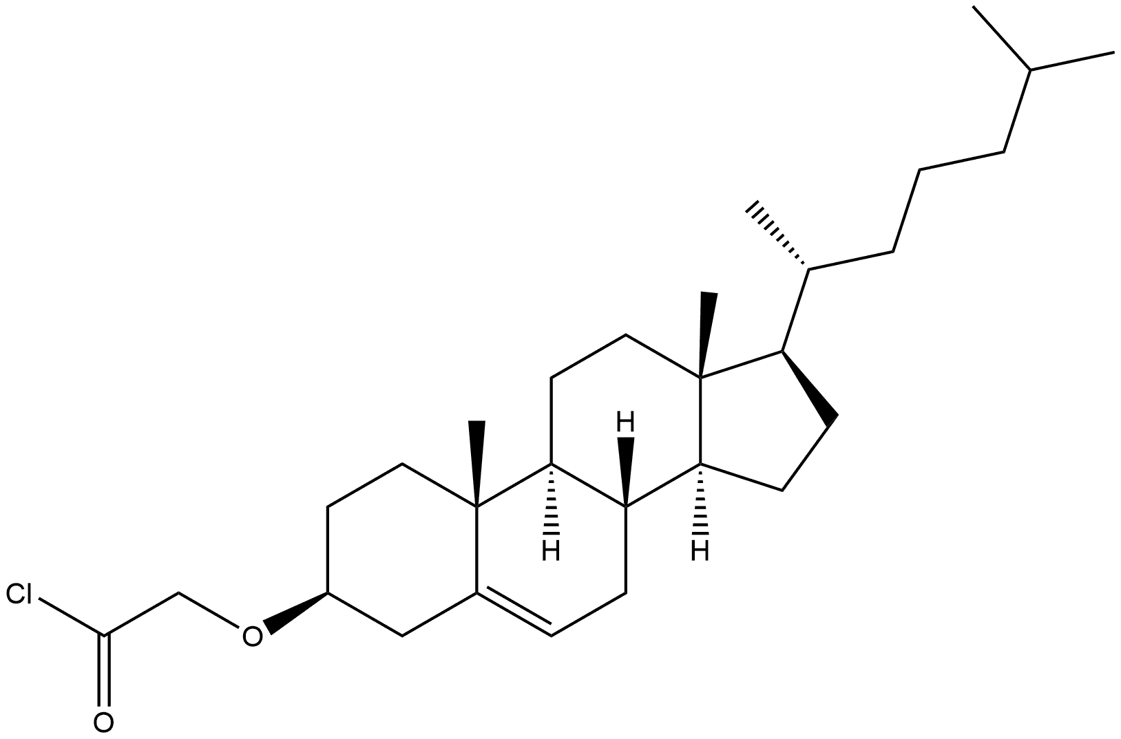 Acetyl chloride, [(3β)-cholest-5-en-3-yloxy]- (9CI) Structural