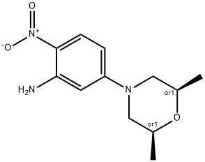 Benzenamine, 5-[(2R,6S)-2,6-dimethyl-4-morpholinyl]-2-nitro-, rel- Structural