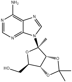 Adenosine, 1'-C-methyl-2',3'-O-(1-methylethylidene)- Structural