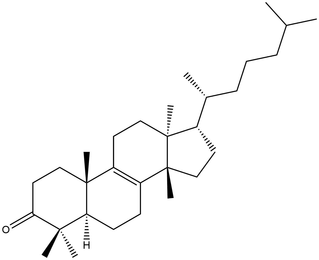 Lanost-8-en-3-one, (13α,14β,17α)- (9CI) Structural