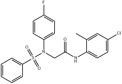 N-(4-chloro-2-methylphenyl)-N~2~-(4-fluorophenyl)-N~2~-(phenylsulfonyl)glycinamide Structural