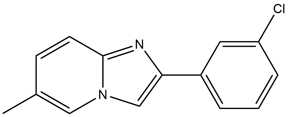 Imidazo[1,2-a]pyridine, 2-(3-chlorophenyl)-6-methyl- Structural