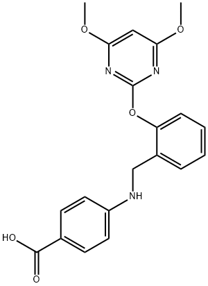 Benzoic acid, 4-[[[2-[(4,6-dimethoxy-2-pyrimidinyl)oxy]phenyl]methyl]amino]- Structural