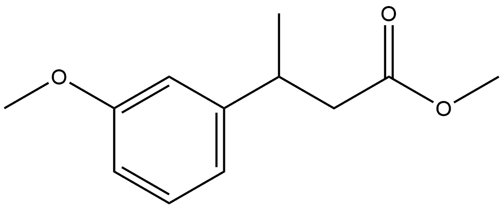 Benzenepropanoic acid, 3-methoxy-β-methyl-, methyl ester Structural