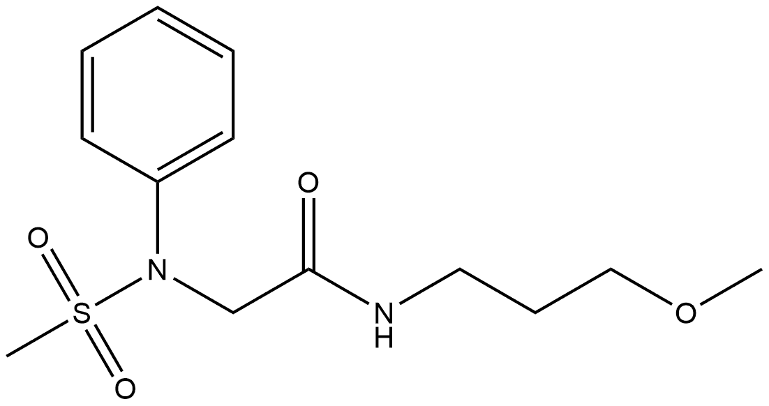 N-(3-methoxypropyl)-N~2~-(methylsulfonyl)-N~2~-phenylglycinamide Structural
