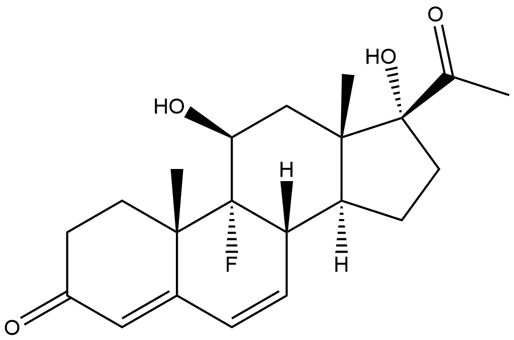 Pregna-4,6-diene-3,20-dione, 9-fluoro-11,17-dihydroxy-, (11β)- (9CI) Structural