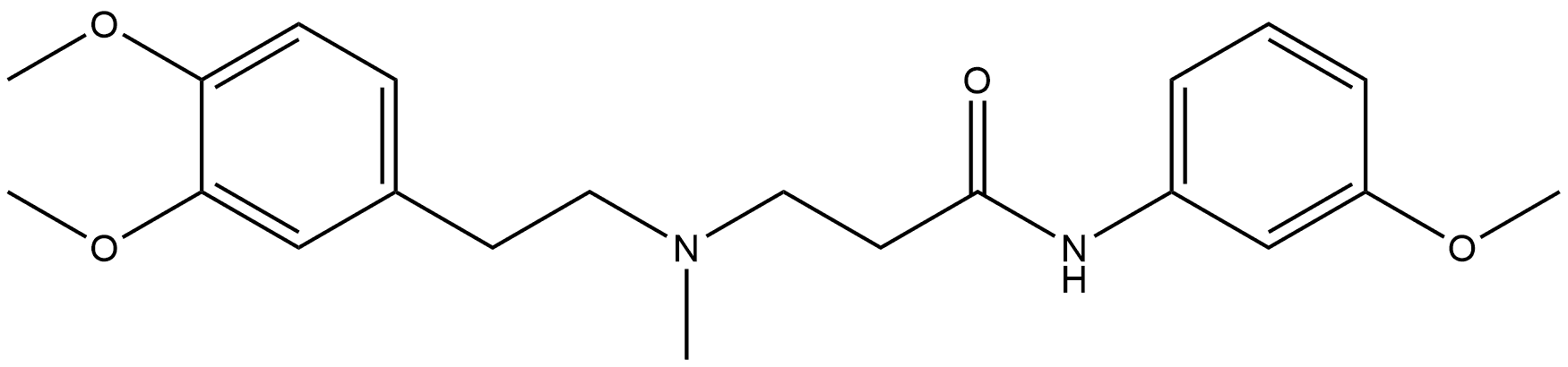 N~3~-[2-(3,4-dimethoxyphenyl)ethyl]-N-(3-methoxyphenyl)-N~3~-methyl-beta-alaninamide Structural