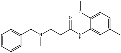 N~3~-benzyl-N-(2-methoxy-5-methylphenyl)-N~3~-methyl-beta-alaninamide Structural