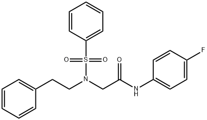 N-(4-fluorophenyl)-N~2~-(2-phenylethyl)-N~2~-(phenylsulfonyl)glycinamide Structural