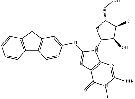 Guanosine, 8-(9H-fluoren-2-ylamino)-1-methyl- (9CI) Structural