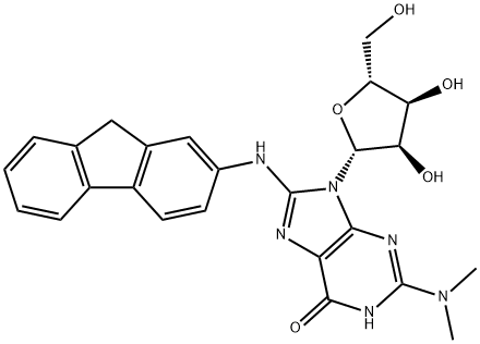 Guanosine, 8-(9H-fluoren-2-ylamino)-N,N-dimethyl- (9CI) Structural