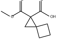 Spiro[2.3]hexane-1,1-dicarboxylic acid, 1-methyl ester Structural