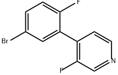 Pyridine, 4-(5-bromo-2-fluorophenyl)-3-fluoro- Structural
