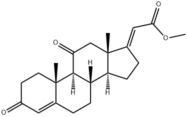 Pregna-4,17(20)-dien-21-oic acid, 3,11-dioxo-, methyl ester, (E)- (8CI) Structural